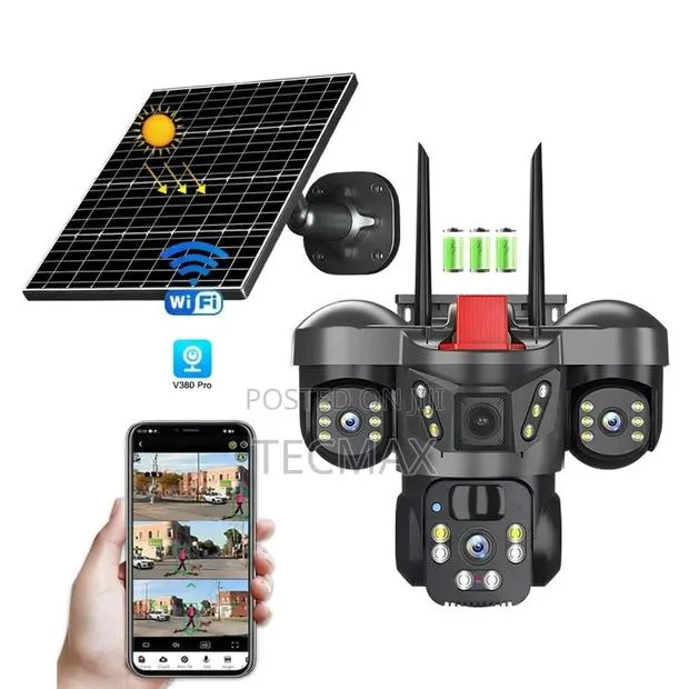 3-Lens Wifi Solar Security Camera · Photo 1