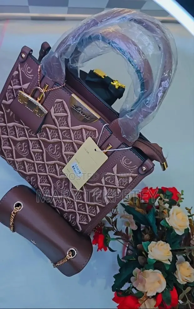 A Stylish Brown 2-in-1 Handbag With a Matching Mini Crossbody Bag · Photo 1