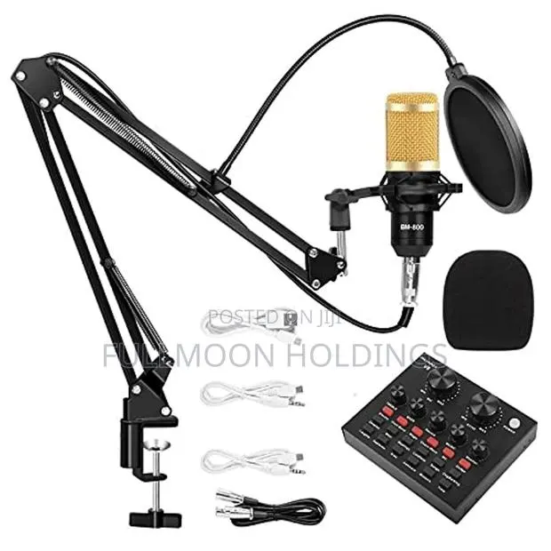Bm 800 Microphone With V8 Sound Card for Live Streaming · Photo 1