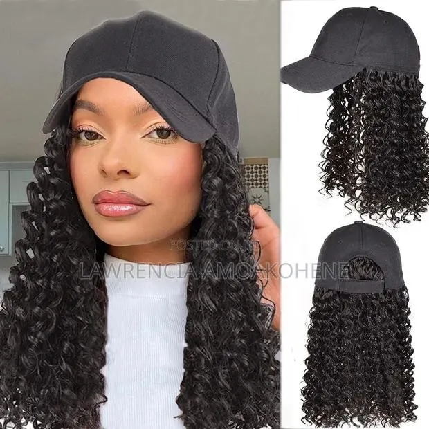 Base Ball Cap With Curly Hair · Photo 1
