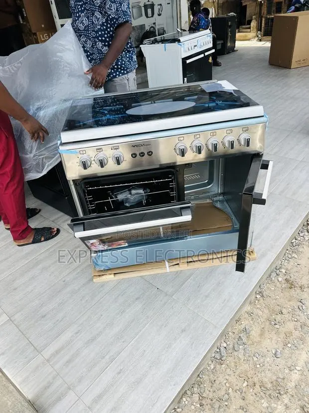 5b 60/90 Gas Cooker Oven Grill Rotisserie Midea Tech Sliver · Photo 1