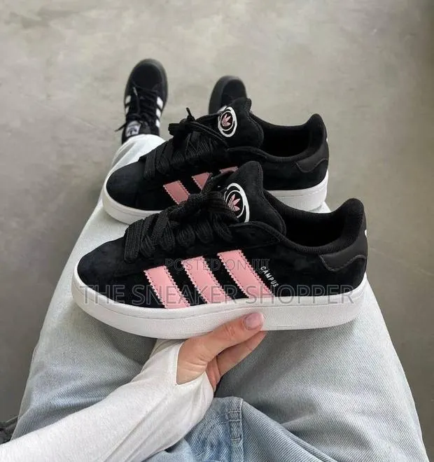 Core Black and Pink Adidas Campus · Photo 1