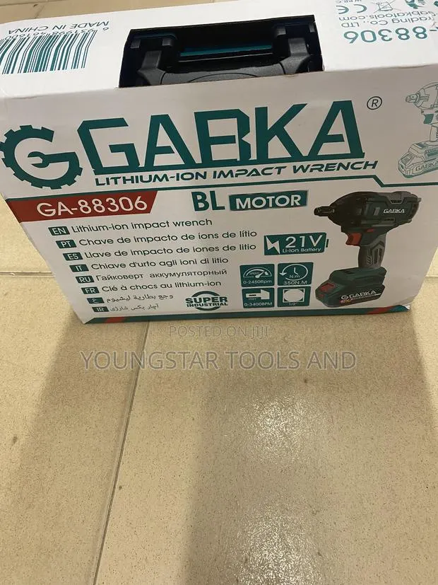 GABKA 21V Heavy Duty Brushless Cordless Impact Wrench Set (GA-88306) · Photo 1