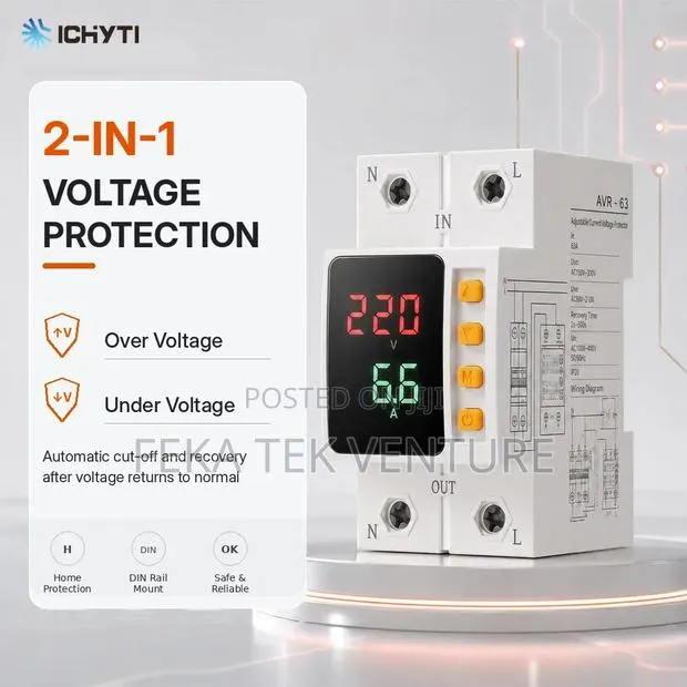 Automatic Single Phase AC Voltage and Current Protector · Photo 1
