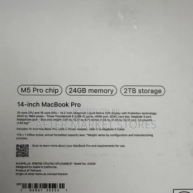 New Laptop Apple MacBook Pro 2026 M5 Pro 24GB Apple M5 Pro SSD 2T · Photo 1