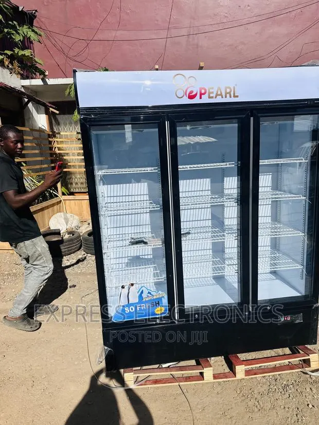 Big Capacity Display Fridge Three Doors Pearl PVC-150 · Photo 1