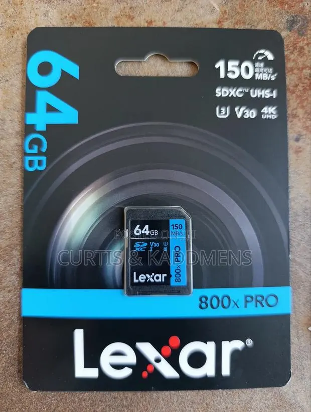 Genuine Lexar 64gig 800x Pro 150mb V30 Sd Memory Card. · Photo 1