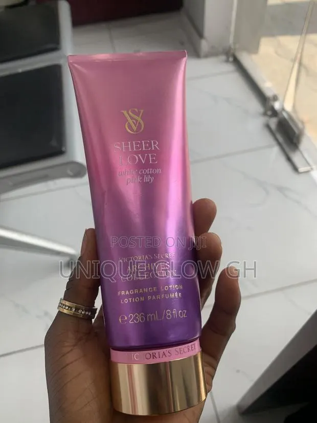 Victoria’s Secret Sheer Love White Cotton Pink Lily Perfume Lotion