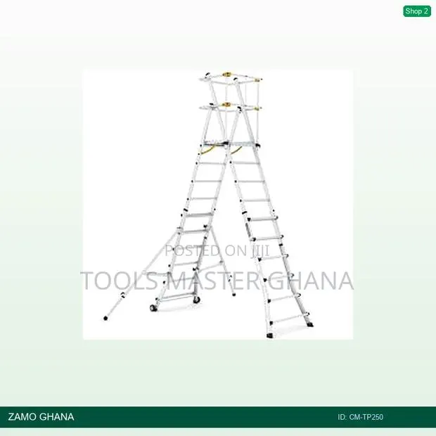 Cm 6 Steps Telescopic Platform Ladder Telepro - Cm-Tp250 · Photo 1