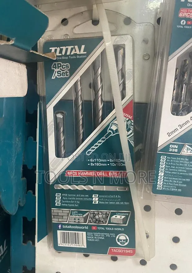 TOTAL 4pcs Hammer Drill Bit Set · Photo 1