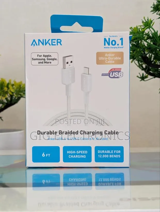 Anker 322 Braided USB-A to USB-C Cable (Black, 6Ft) · Photo 1