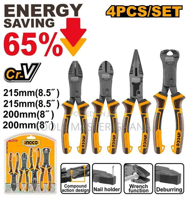 4 PCS Compound Action Pliers Set - Hkcps5841 · Photo 1