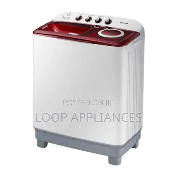 New - Samsung 12Kg Twin Top Semi Auto Washing Machine - WT12J4200MR · Photo 1