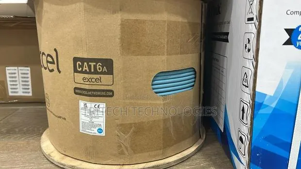 100-996 - Excel Cat 6af/FTP Cable Lsoh Reel 500m Ice Blue · Photo 1