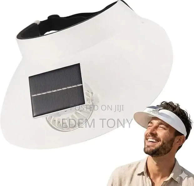 Drumstone Rechargeable/Solar Fan Sun Visor Hat for Women Men · Photo 1