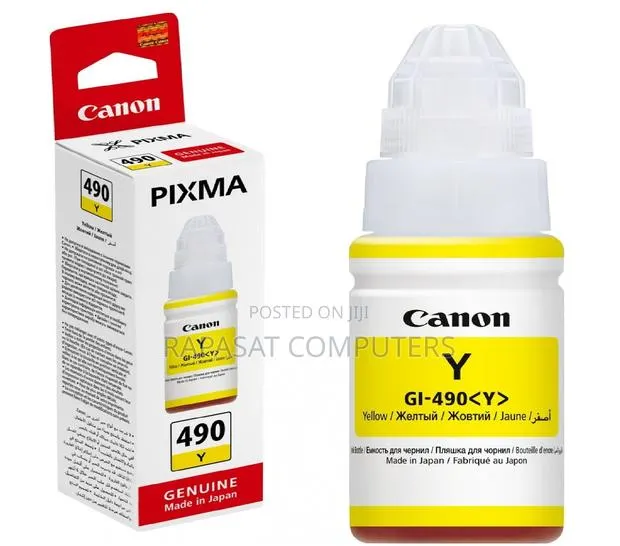Canon 490 Yellow Ink Bottle · Photo 1
