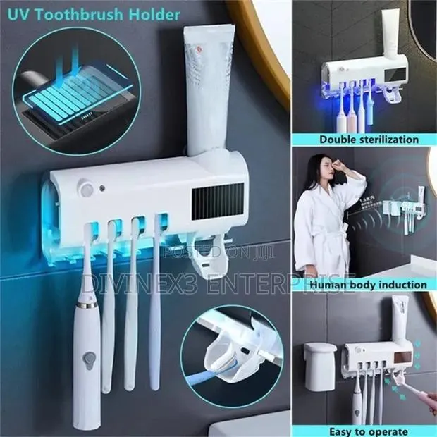 UV Toothbrush Sterilizer Automatic Toothpaste Dispenser · Photo 1