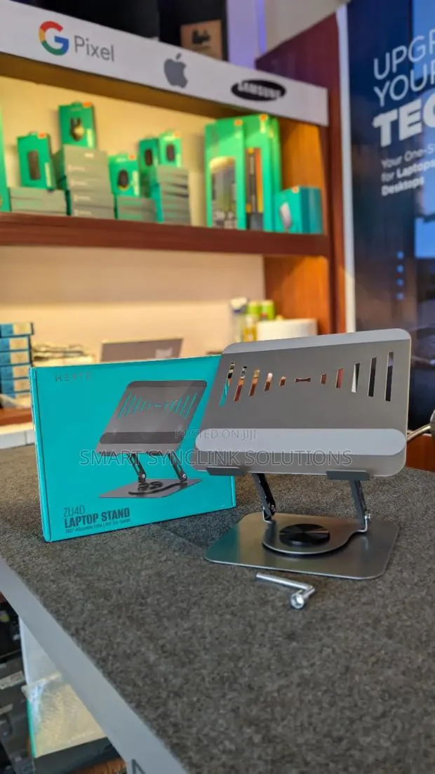 360° Adjustable Metallic Laptop Stand (Heatz Zu40) · Photo 1