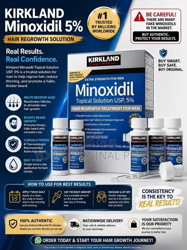 Kirkland Minoxidil 5% - Original, the Ultimate Hair Loss Solution. · Photo 1