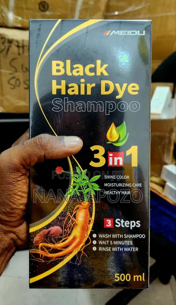 Black Hair Dye Shampoo 3 in 1 · Photo 3