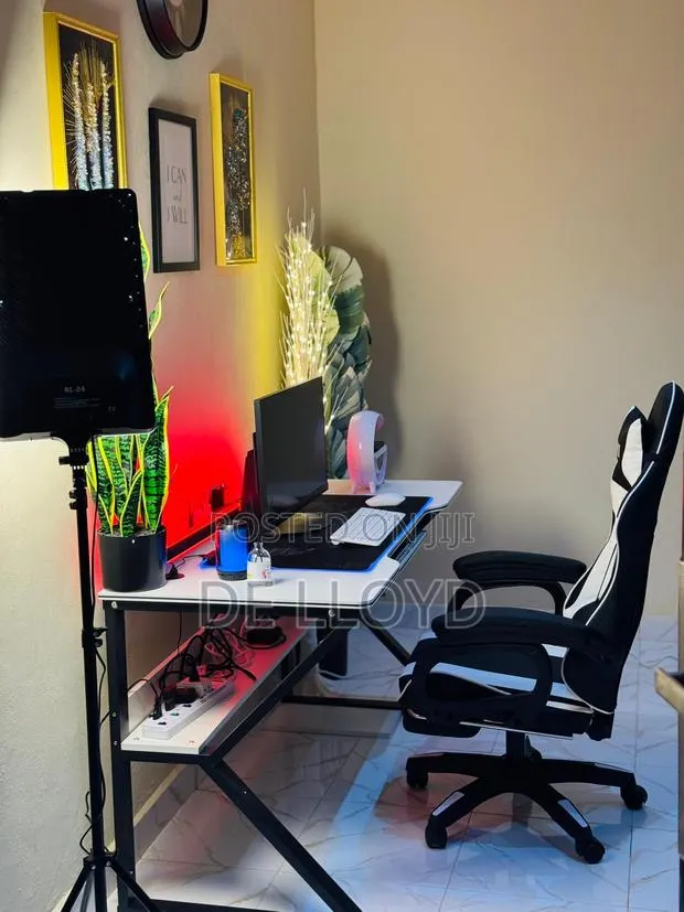 Multipurpose Table With Shelves And Keyboard Desk · Photo 2