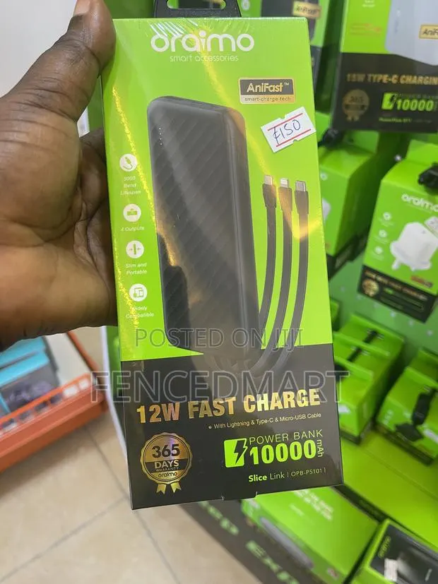 Oraimo Slice Link 10000mAh 12W Fast Charging Power Bank · Photo 1