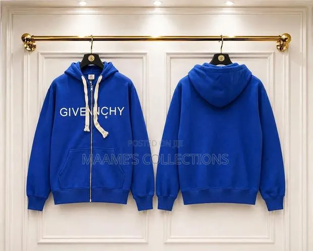 Givenchy Ocean Classic Fit Bonded Zip-Up Hoodie · Photo 1