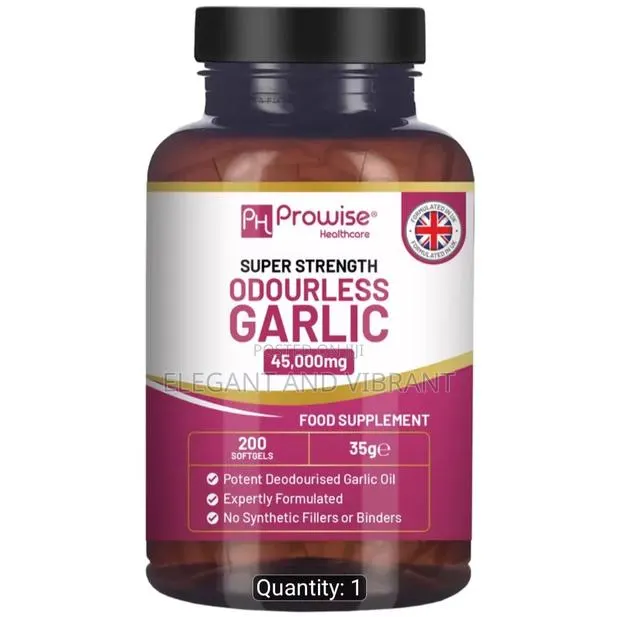 Odourless Garlic 45,000mg Super Strength 200 Soft Gel S · Photo 1
