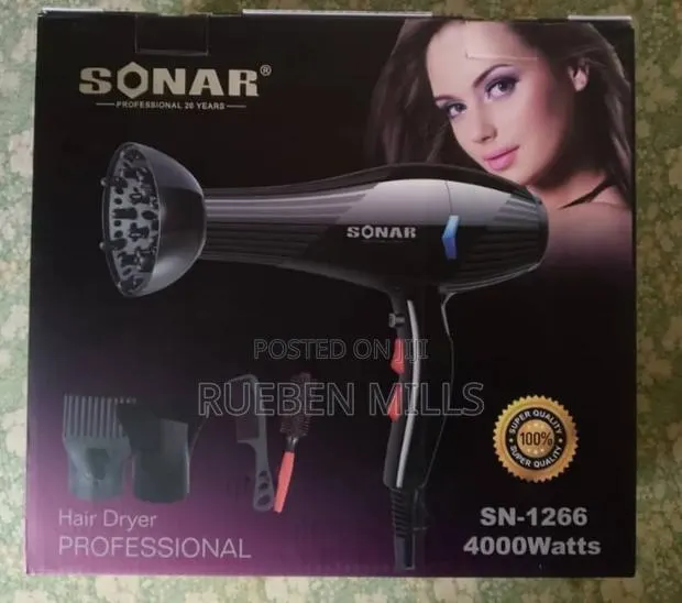 Sonar Sn-1266 Five in 1 High Heat 4000watts Salon Hair Dryer · Photo 1
