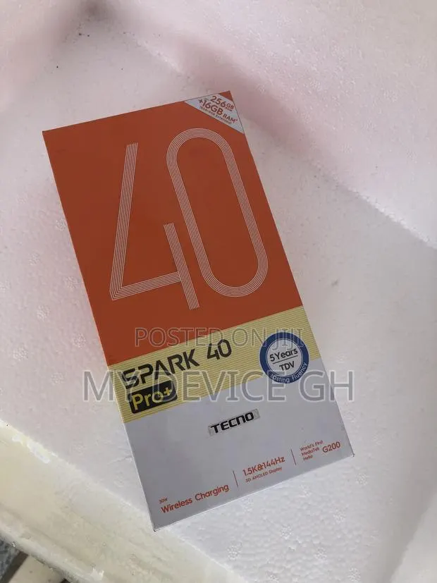 New Tecno Spark 40 Pro+ 256 GB Black · Photo 1