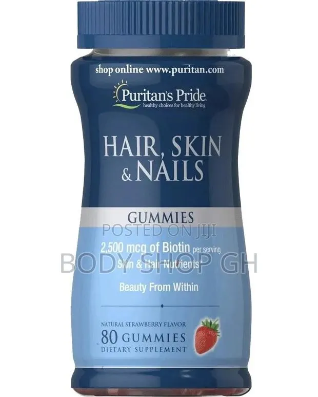 Puritans Pride Hair Beard Growth Gummies (Hair,Skin Nail) · Photo 1