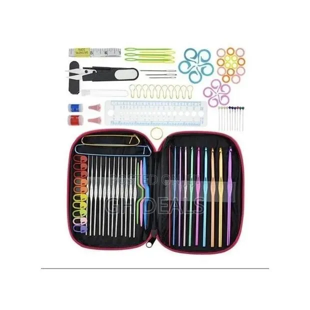 100PCS Set Crochet Hooks Knitting Knit Kit With Gauge · Photo 1