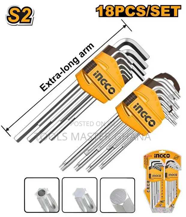 18 PCS Hex Key and Torx Key Set - Hhkset0181 · Photo 1