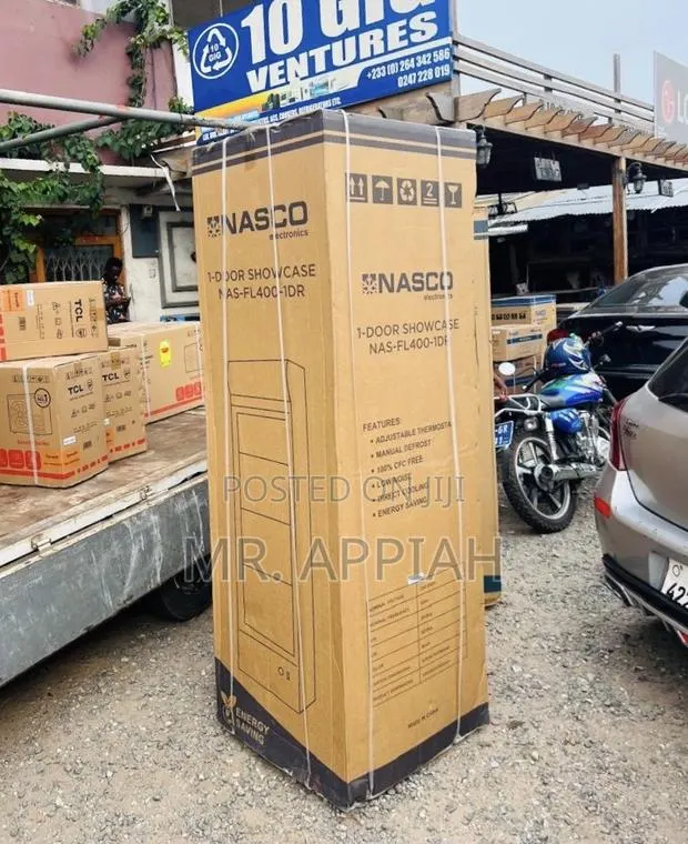 Check Out Affordable Nasco Nas-Fl400-1dr-1 Glass Door Fridge(358l). · Photo 1