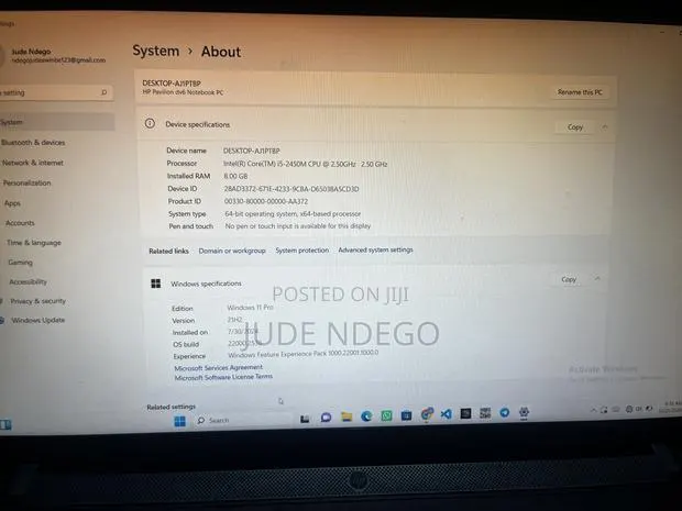 Laptop HP 14-dq1025cl 8GB Intel Core i5 HDD 512GB · Photo 1