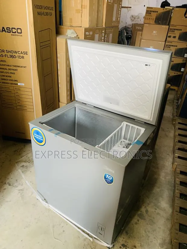 Highly Recommended 198l Chest Freezer Single Door Midea Grey · Photo 1