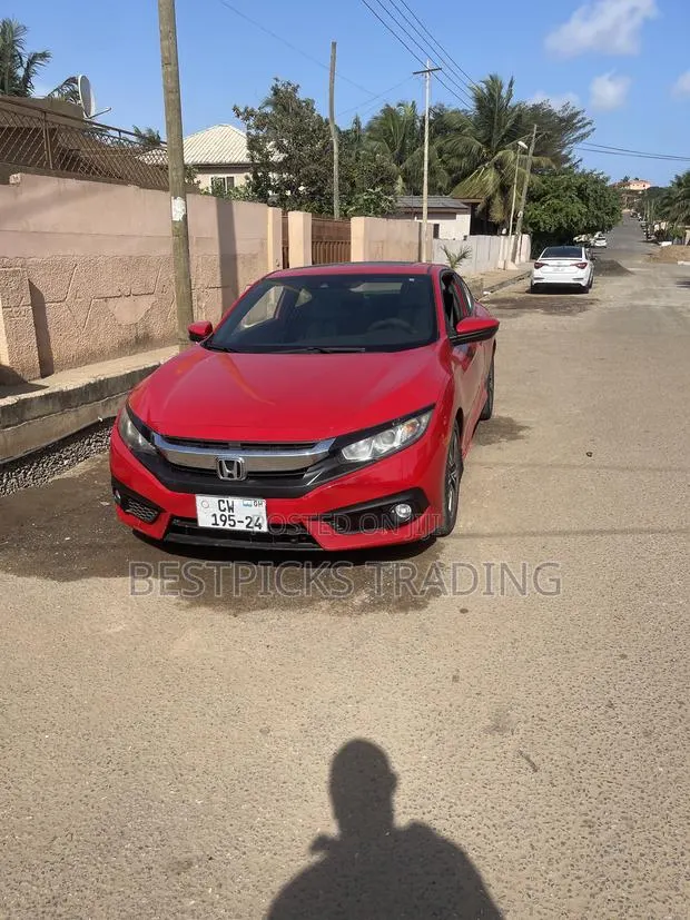 Honda Civic Touring Coupe 2018 Red · Photo 1