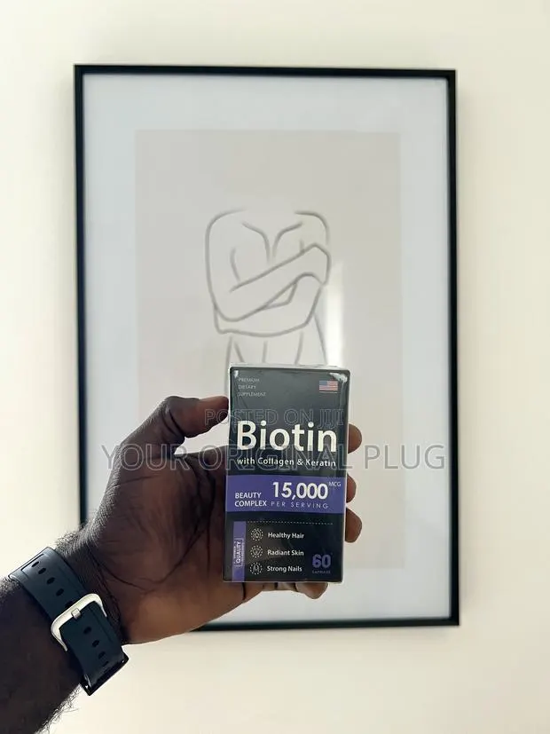 Biotin Capsules With Collagen and Keratin, 15000mcg P.S · Photo 1