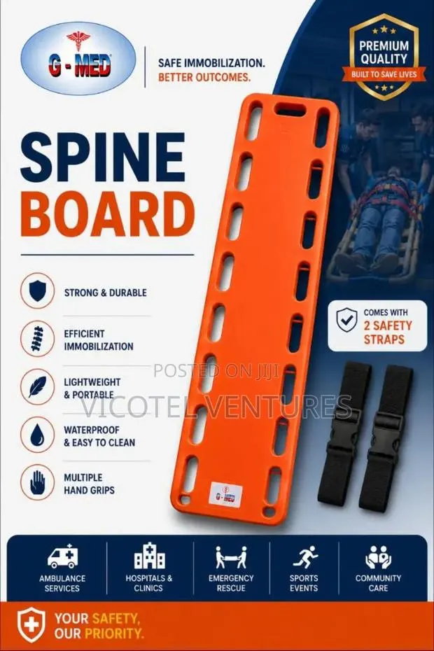 Spine Board With 2 Safety Straps · Photo 1