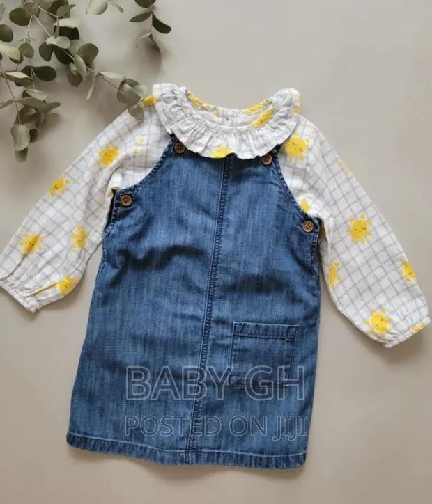 M S Denim Dress With A Long Sleeve Blouse · Photo 1