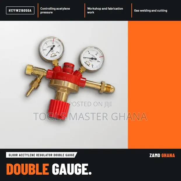 Gloor Acetylene Regulator Double Gauge - H17YW21605GA · Photo 1