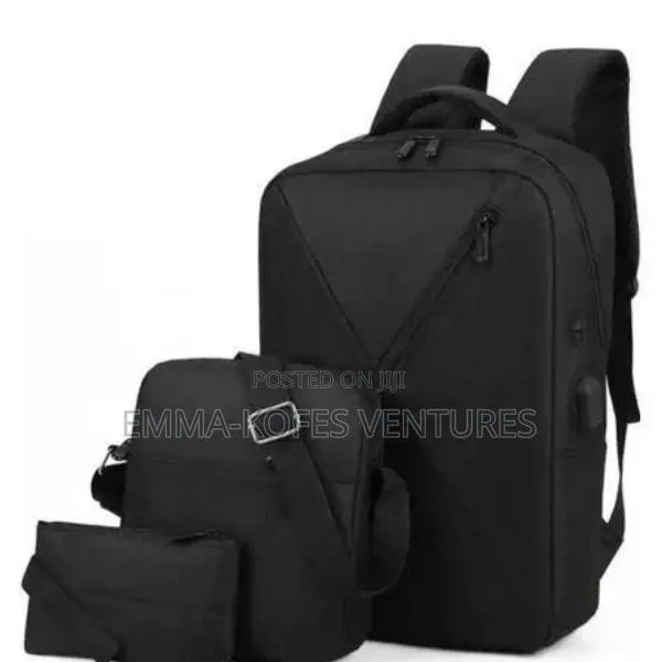 Classic 3 In 1 Backpack For School/Work/Business -black · Photo 1
