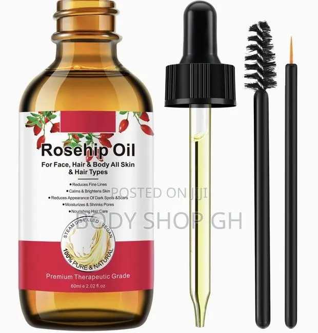 100% Pure Natural Rosehip Oil for Face, Body, Hair, Skin Hand · Photo 1