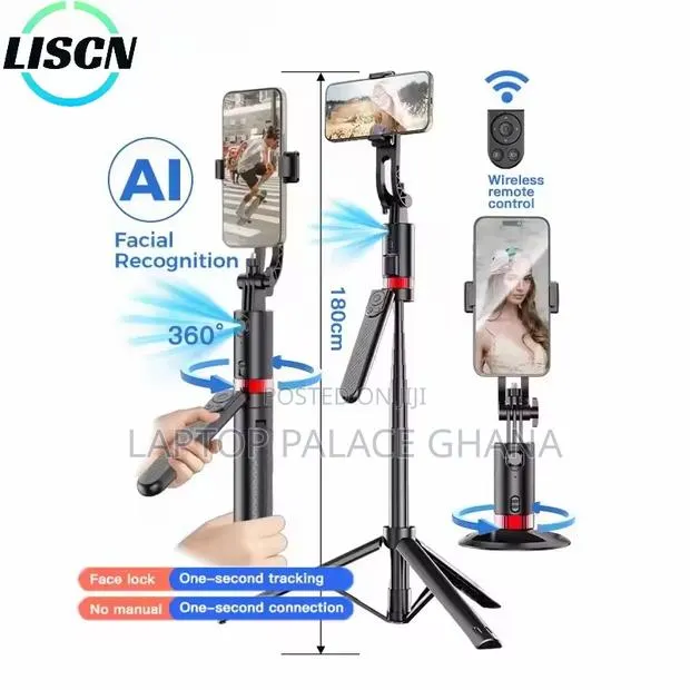 Liscn Jh18 Auto Face Tracking Tripod 360 Ai Smart Selfie Stick · Photo 1