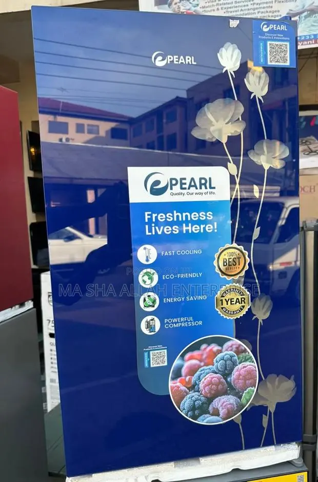 Stylish and Powerful Pearl Single Door Blue Glassed Fridge · Photo 1