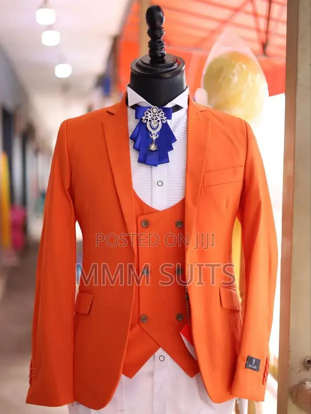 Official 3-Piece Men Suit in Orange Colour · Photo 1