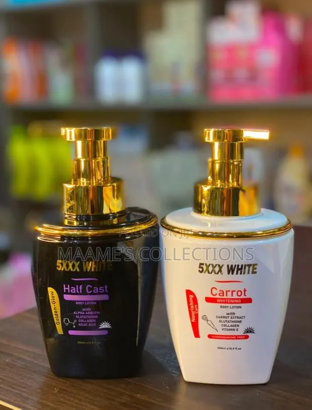 5XXX WHITE Half Cast and Carrot Whitening Body Lotions (GH₵ 150 Each) · Photo 1