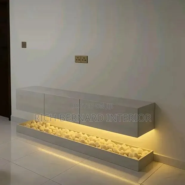6feet Tv Unit Come Pebbles and Led Light · Photo 1