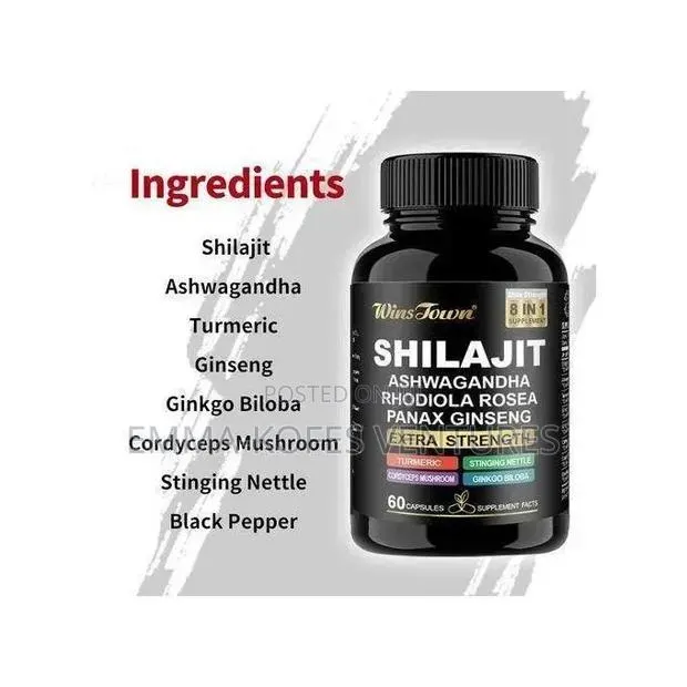 Wins Town Shilajit 8 in 1 Capsules - 60 Capsules · Photo 1