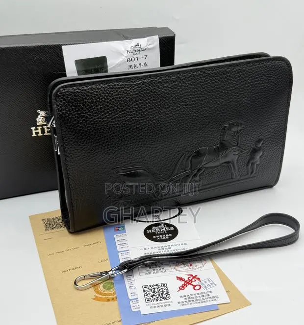Luxury Casual High Quality Leather Armpit or Handbag -Black · Photo 1
